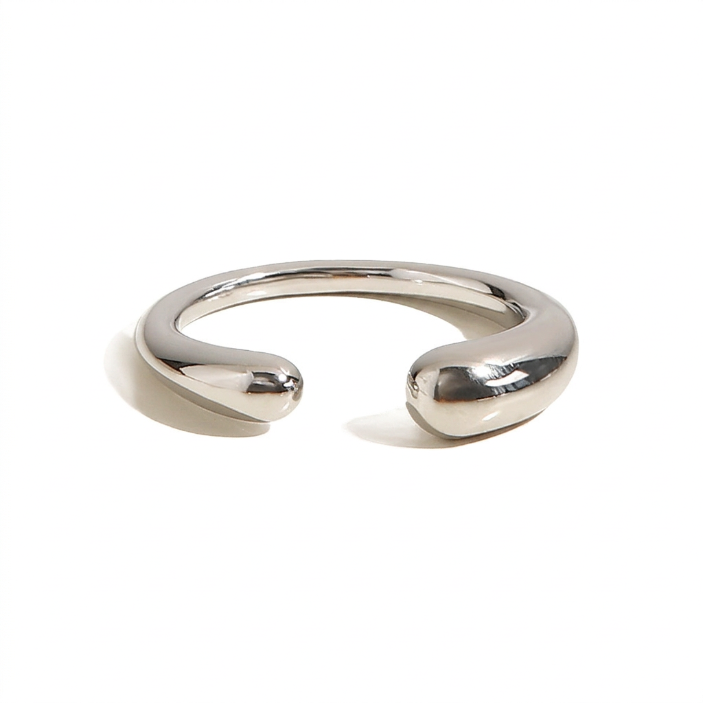 18K Gold and Silver Off Duty Cuff Stacking Ring