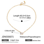 18K Gold Perfect Match Pendant Rope Chain Necklace Set