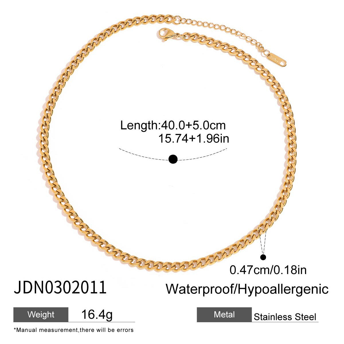 18K Gold Queen Vibe Snake Y Shape Chain Necklace Set