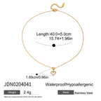 18K Gold Heart to Heart Dainty Pendant Necklace
