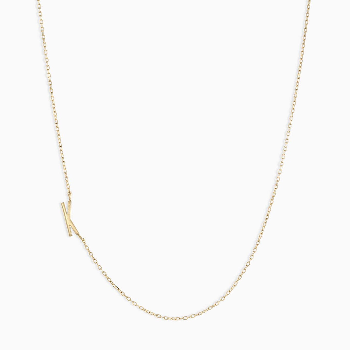 18K Gold Minimalist Initial Choker Necklace