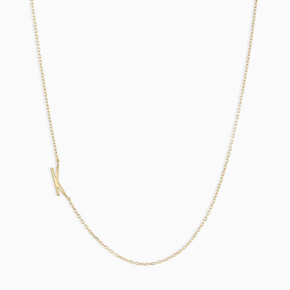 18K Gold Minimalist Initial Choker Necklace