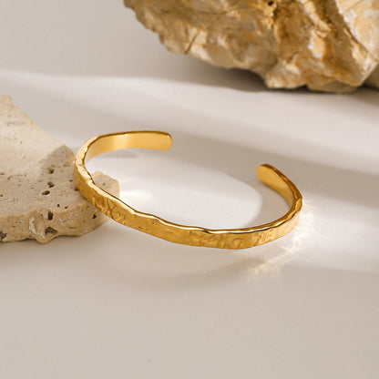 18K Gold Minimalist Bangle Bracelet