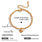 18K Gold Cozy String Chain Dainty Charm Bracelet