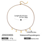 18K Gold Dream Girl Star Heart Tennis Chain Necklace
