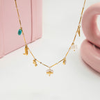 18K Gold Wicked West Cowgirl Charm Necklace