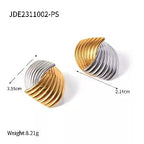 18K Gold Hold Together Stud Earrings