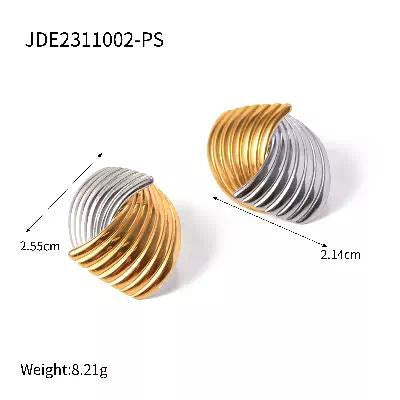18K Gold Hold Together Stud Earrings