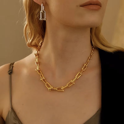 18K Gold Hardware Chunky Chain Necklace