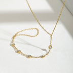 18K Gold Waterproof Bejeweled Hand Chain Bracelet