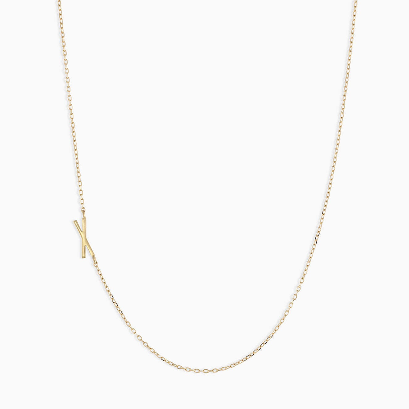 18K Gold Minimalist Initial Choker Necklace