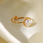 18K Gold Classic Pearl Ring