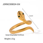 18K Gold Snake Ring
