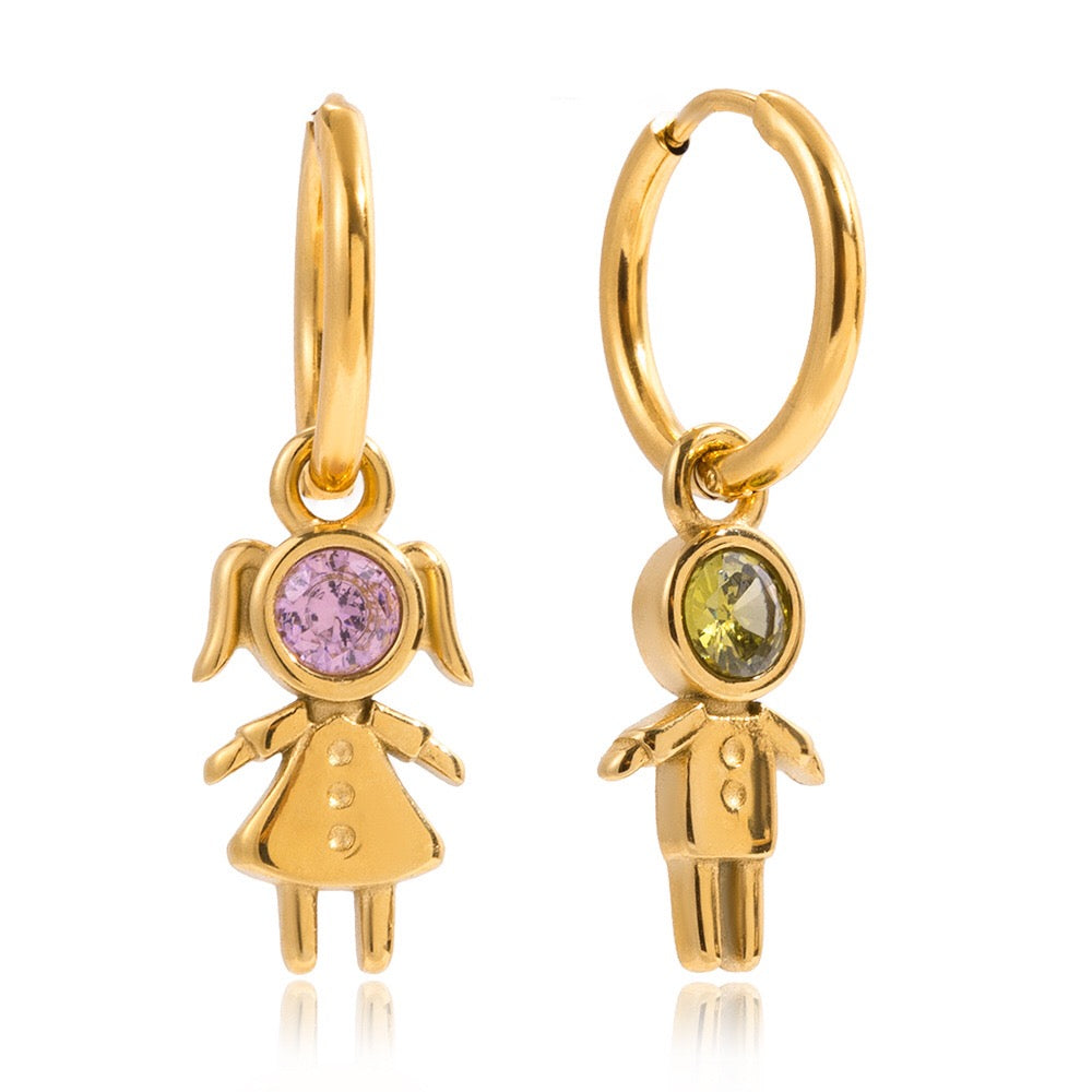 18K Gold Perfect for Mama Boy and Girl Charm Necklace