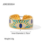 18K Gold Evil Eye Protection Band Ring