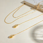 18K Gold Dainty Seashell Wrap Around Chain Necklace