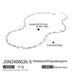 18K Gold Paperclip Chain Pearl Chain Extra Long Necklace