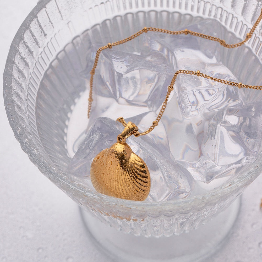 18K Gold Seashell Extra Long Necklace