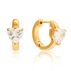 18K Gold Essential Bling Small Hoop Huggie Earrings