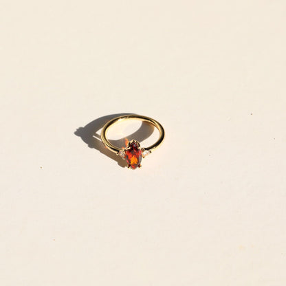 18K Gold Minimalist Birthstone Ring