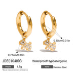 18K Gold Little Wonders Small Hoop Dangle Cartilage Huggie Earrings with Charm