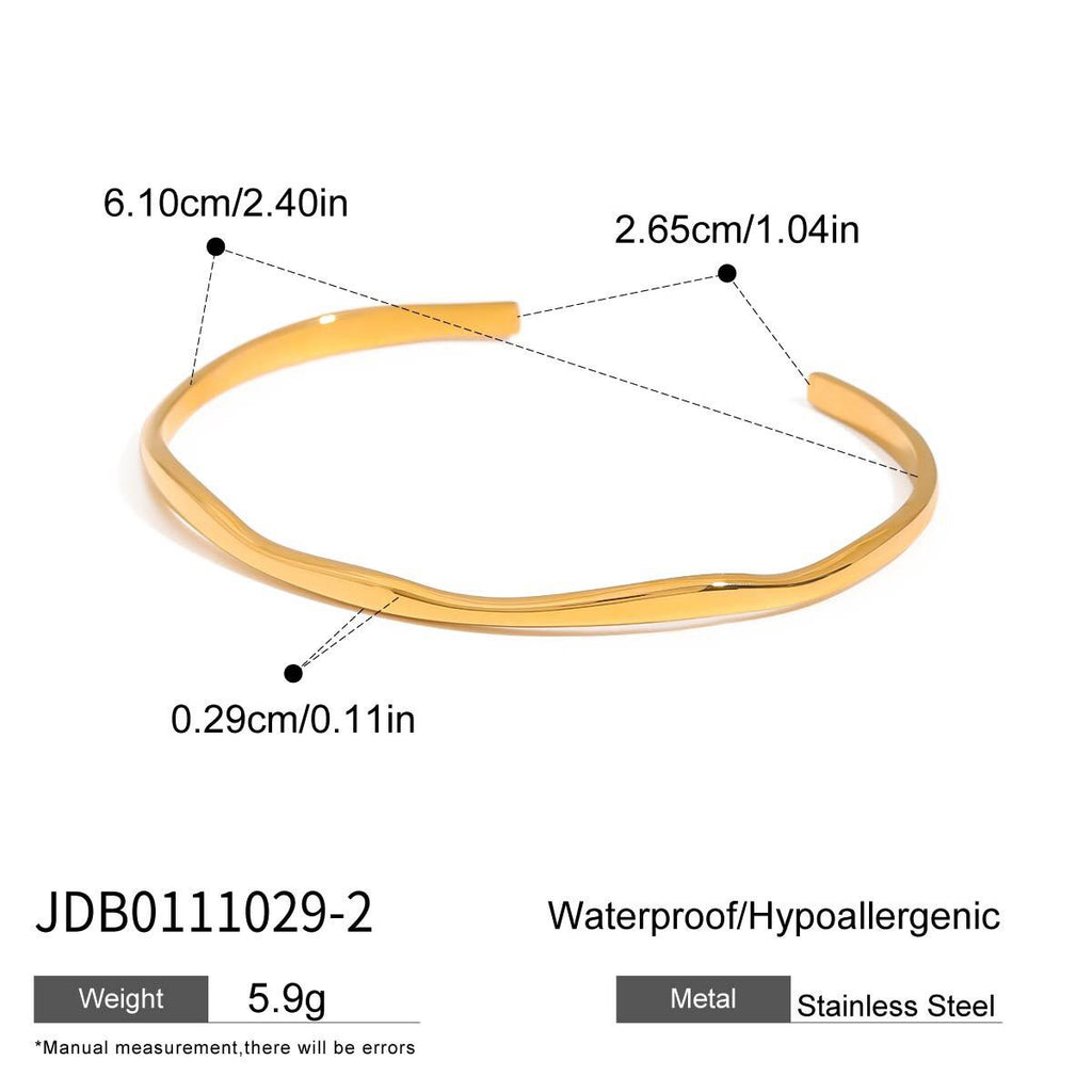 18K Gold Waterproof Dainty Heart Hand Jewelry Chain Bracelet