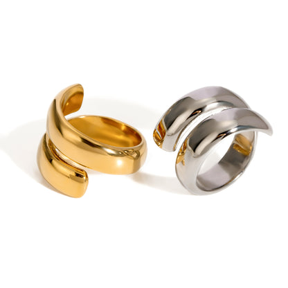 18K Gold Double Band Ring