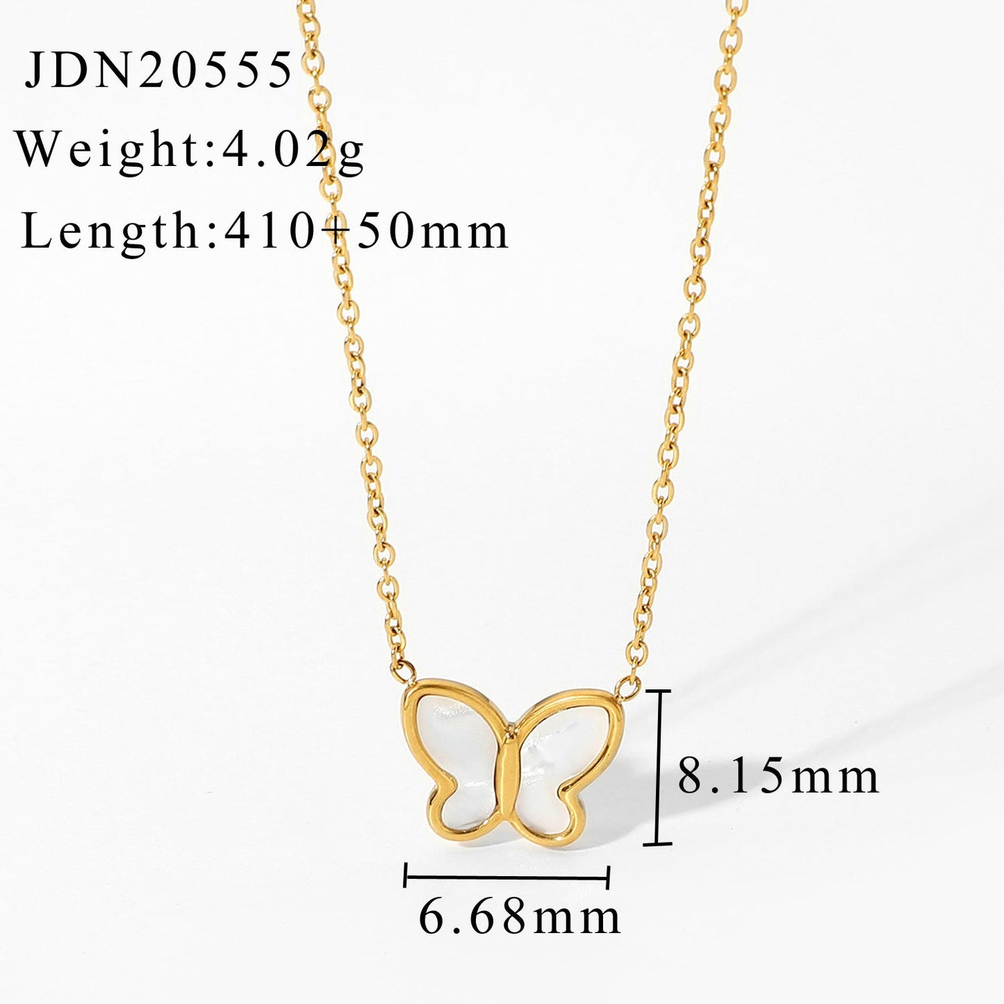 14K Innocent Butterfly Gold Necklace - 