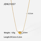 18K Gold Dainty Heart Pendant Necklace