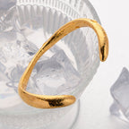 18K Gold Radiance Statement Cuff Bangle Bracelet