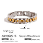 18K Gold Main Character Bling Watch Band Chain Bracelet