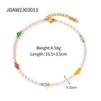 18K Gold Happy Hour Pearl Chain Dainty Anklet