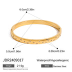 18K Gold Golden Hour Star Bangle Bracelet Stack