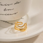 18K Gold Free Spirit Wave Band Ring