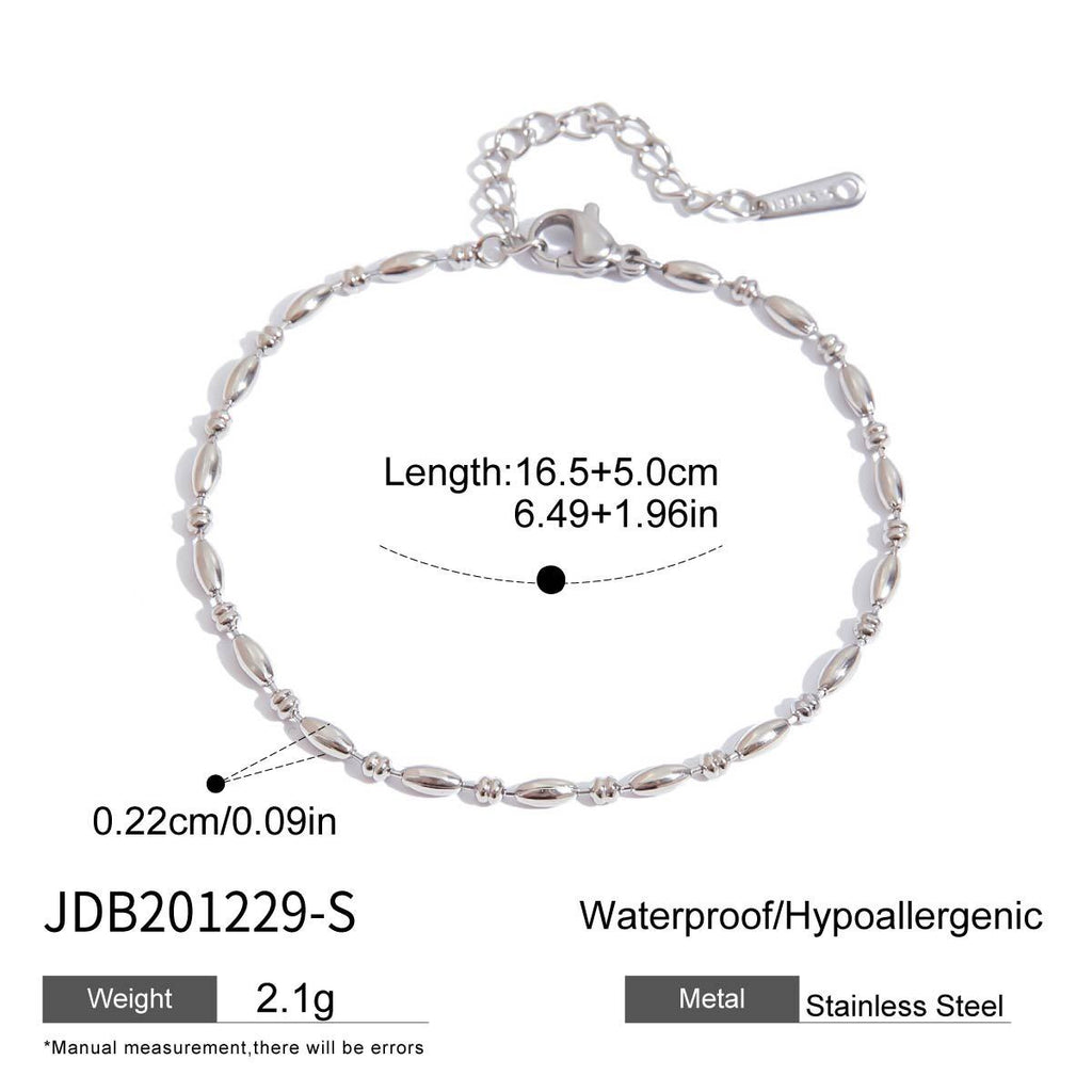 18K Gold Silver Waterproof Minimalist Hand Chain Jewelry Bracelet