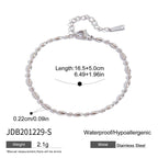 18K Gold Silver Waterproof Minimalist Hand Chain Jewelry Bracelet