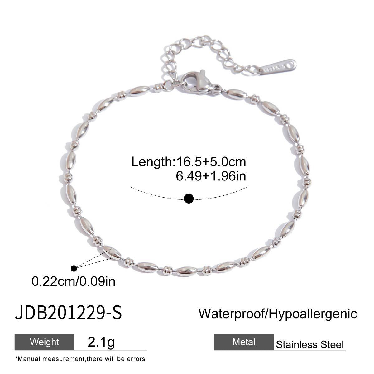 18K Gold Silver Waterproof Minimalist Hand Chain Jewelry Bracelet