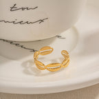 18K Gold Summer Seashell Band Ring