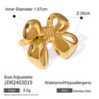 18K Gold Bow Pendant Necklace