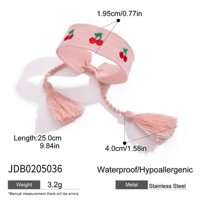 Clean Girl Pink Wristband Friendship Bracelet