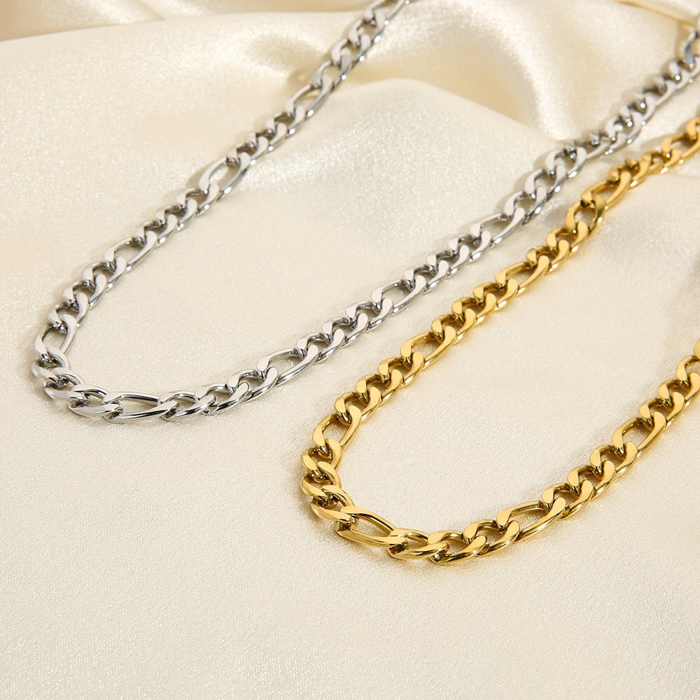 18K Gold Essential Figaro Chain Necklace