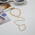 18K Gold Waterproof Chic Hand Chain Bracelet