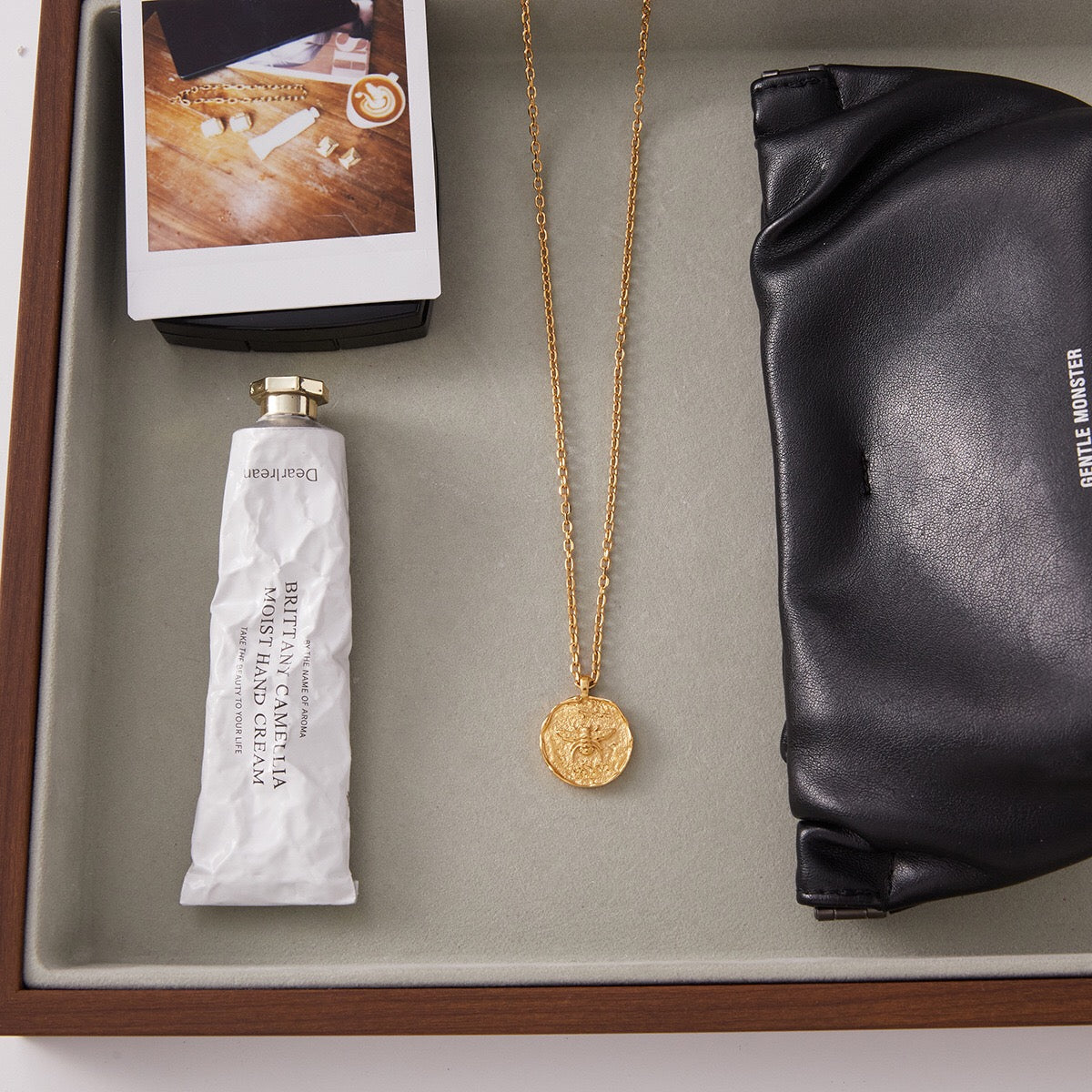 18K Gold Queen Bee Coin Pendant Necklace