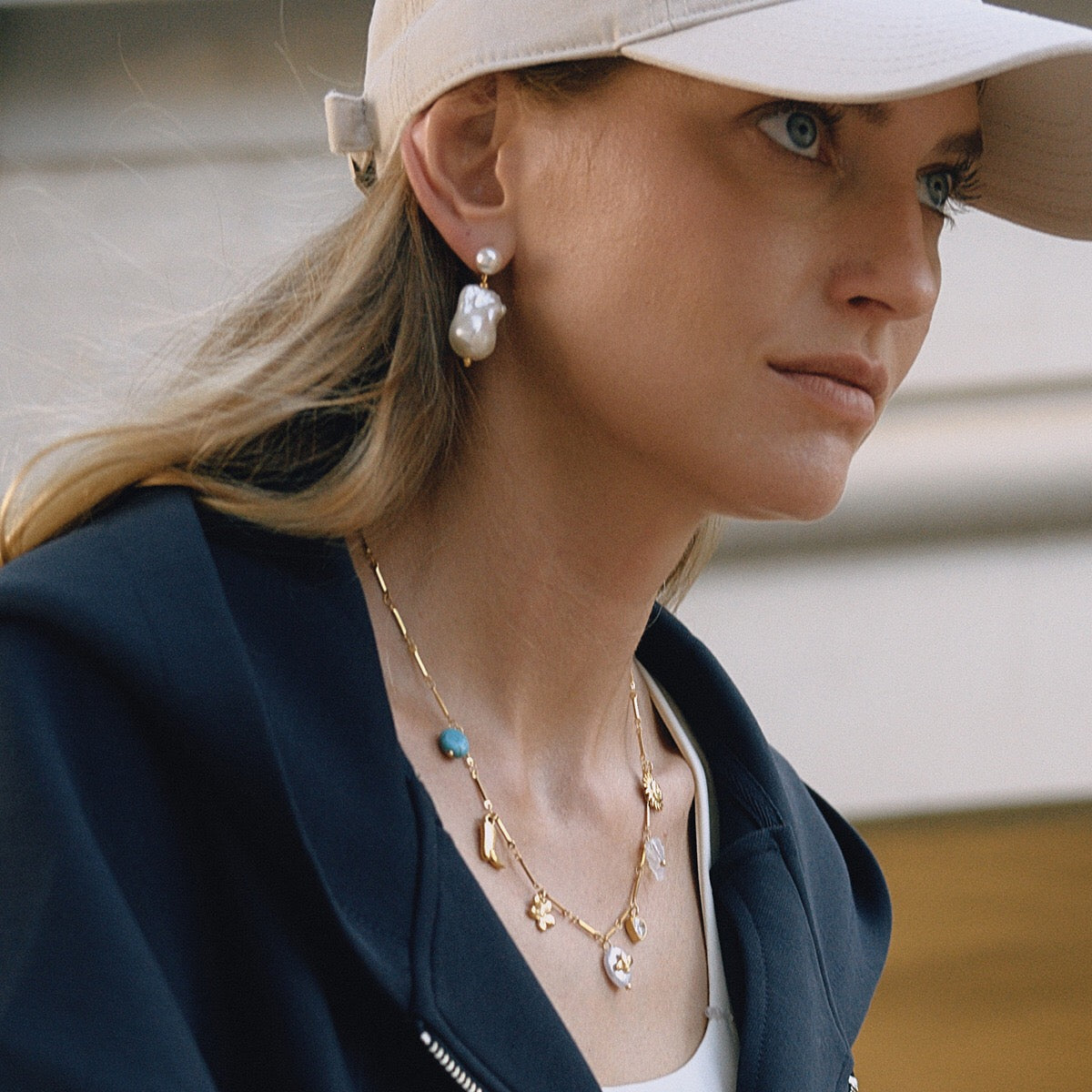18K Gold Wicked West Cowgirl Charm Necklace