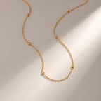 18K Gold Stars Align Chain Necklace