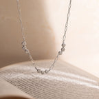 18K Gold Pearl Talk Simple Paper Clip Chain Necklace