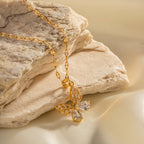18K Butterfly Pendant Necklace - 