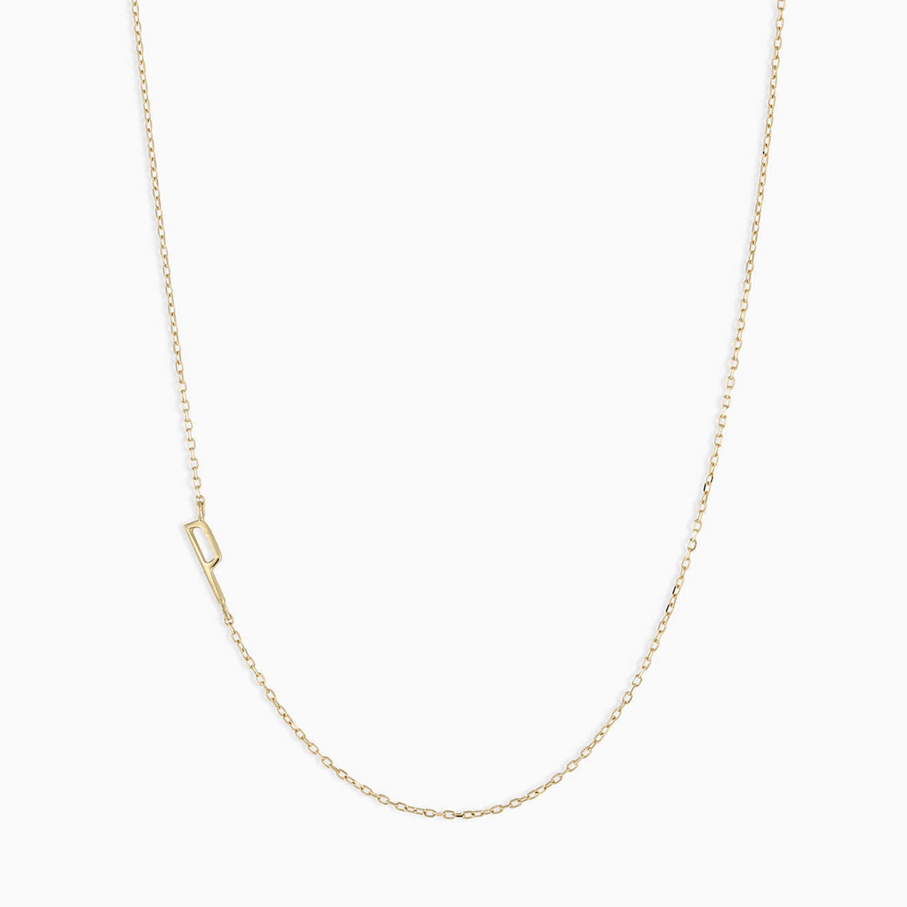 18K Gold Minimalist Initial Choker Necklace