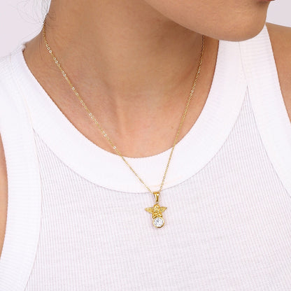 18K Gold Cupid Necklace