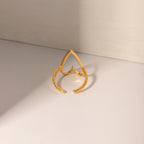 18K Gold Bold Heart Statement Ring